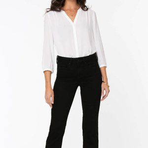 NWT NYDJ Black Marilyn Straight Knit Ponte Pants.  Size